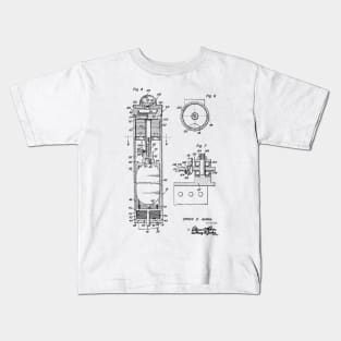 Impact Responsive Distress Signal Device Vintage Patent Hand Drawing Kids T-Shirt